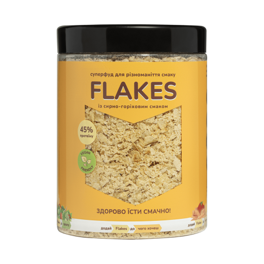 Flakes з сирно-горіховим смаком — дріжджові пластівці 250 г